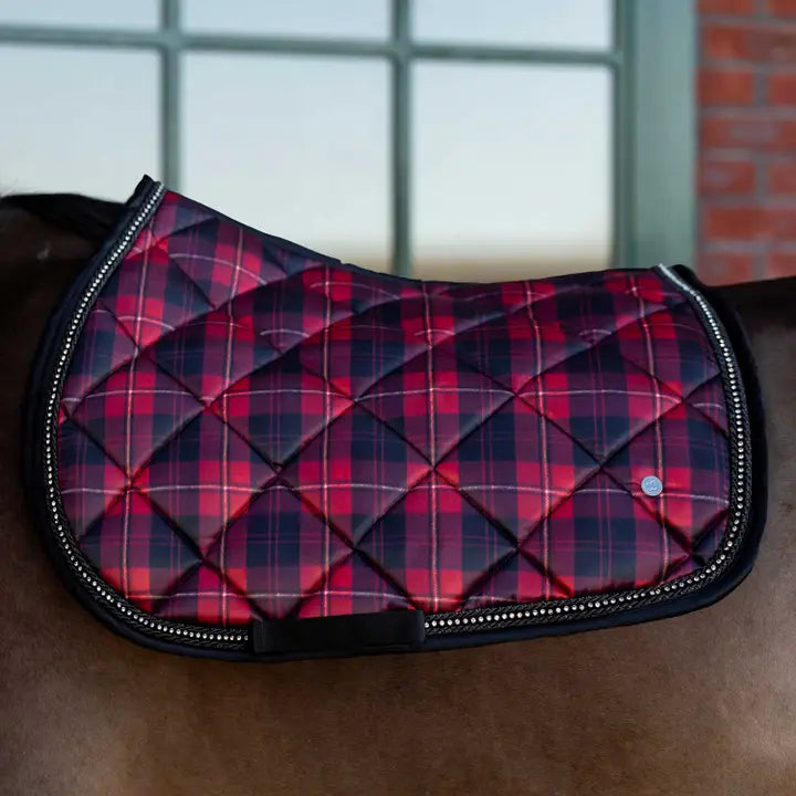 Dapple Bay Holiday Plaid Saddle Pad