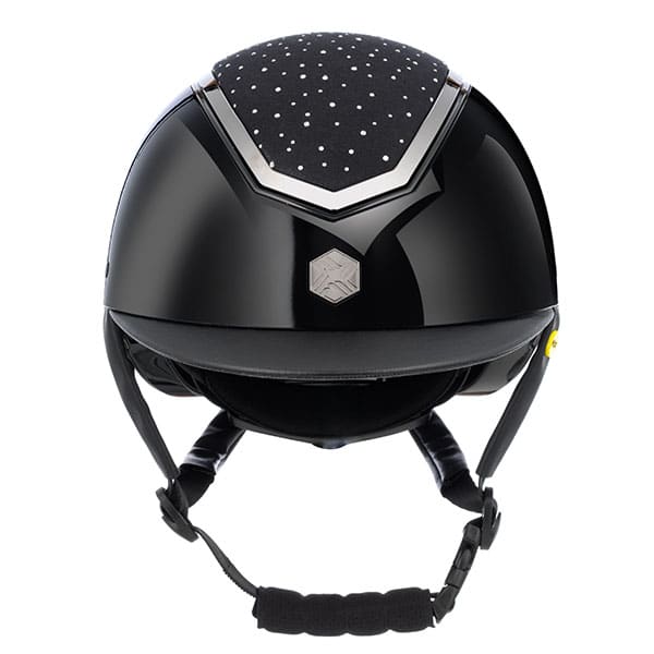 Charles Owen Kylo Helmet -Black Gloss/Chrome Kylo Crystal