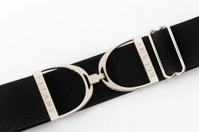 Ellany Belt - Black W/ Silver Stirrup 2"