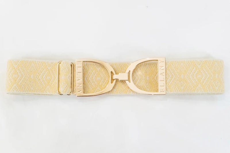 Ellany BUTTERCREAM TRIBAL - 1.5" GOLD STIRRUP ELASTIC BELT