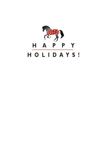 Horse Christmas Card: Christmas Tree of Blanketed Horses