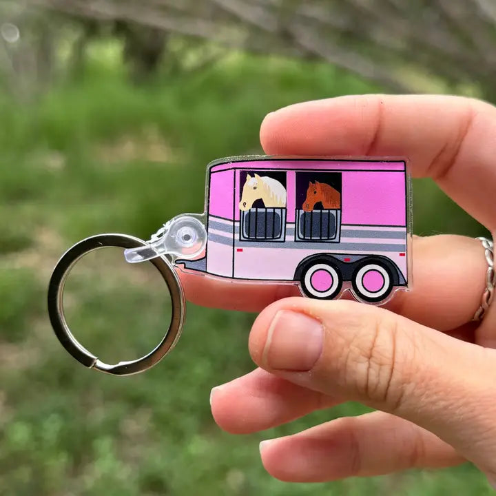 High Point Equestrian Horse Trailer Key Chain