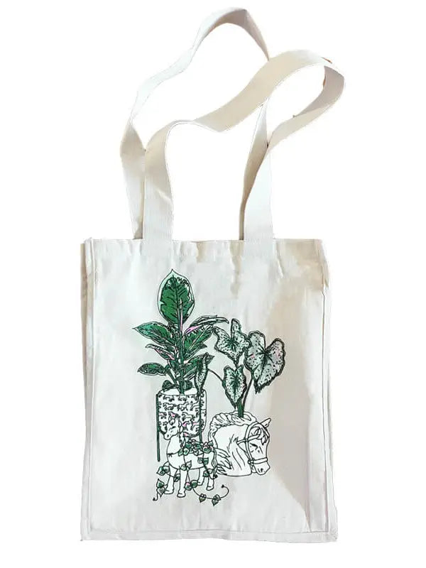 Spiced Equestrian Horse Plant Tote