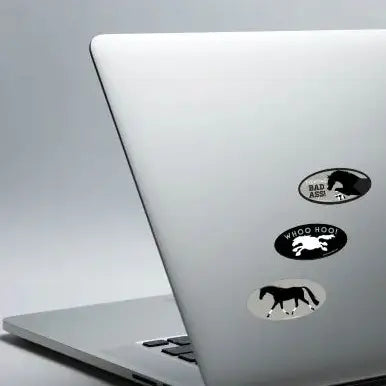 Horse Funny Laptop, Cell Phone & Helmet Sticker: Eventing