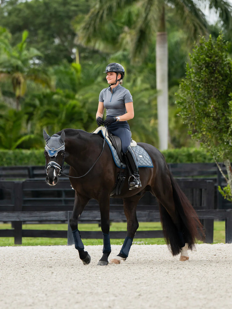 Equestrian Stockholm Metallic Blue Saddle Pad