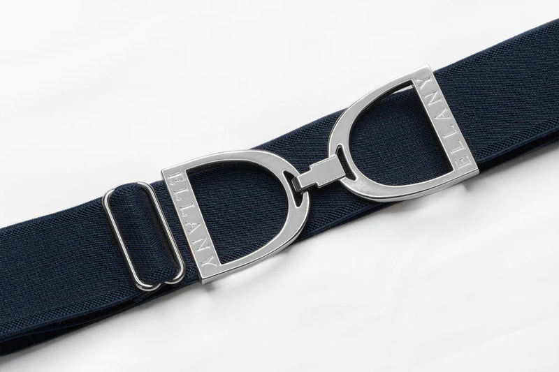 Ellany Belt - Navy W/ Silver Stirrup