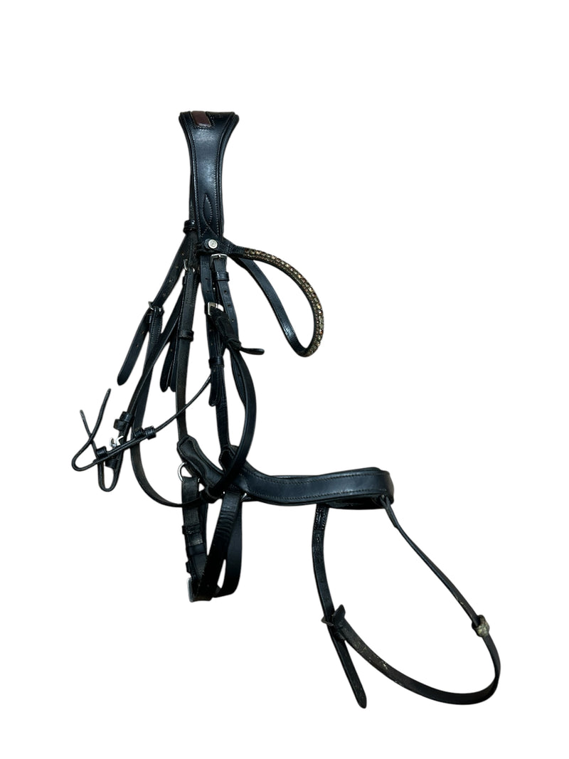 Red Barn Arena Bridle - Black - Full Size - USED