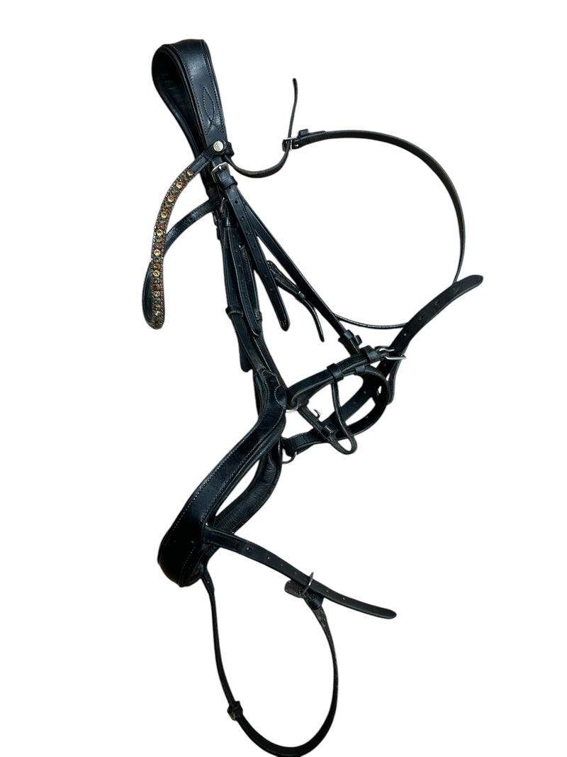 Red Barn Arena Bridle - Black - Full Size - USED