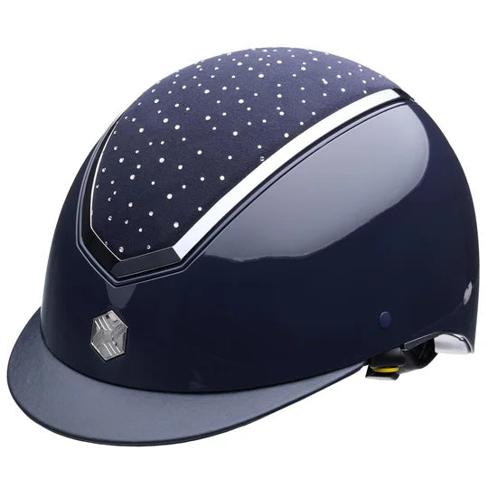 Charles Owen Kylo Helmet -Navy Gloss/Silver Kylo Crystal/Wide Brim