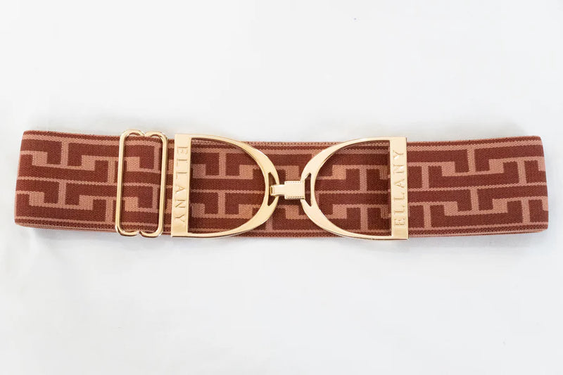 Rose Fallon - 2" Gold Stirrup Elastic Belt