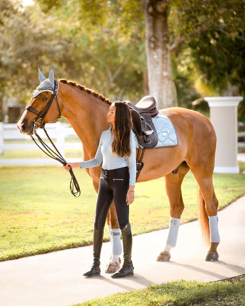 Equestrian Stockholm Steel Blue Dressage Saddle Pad